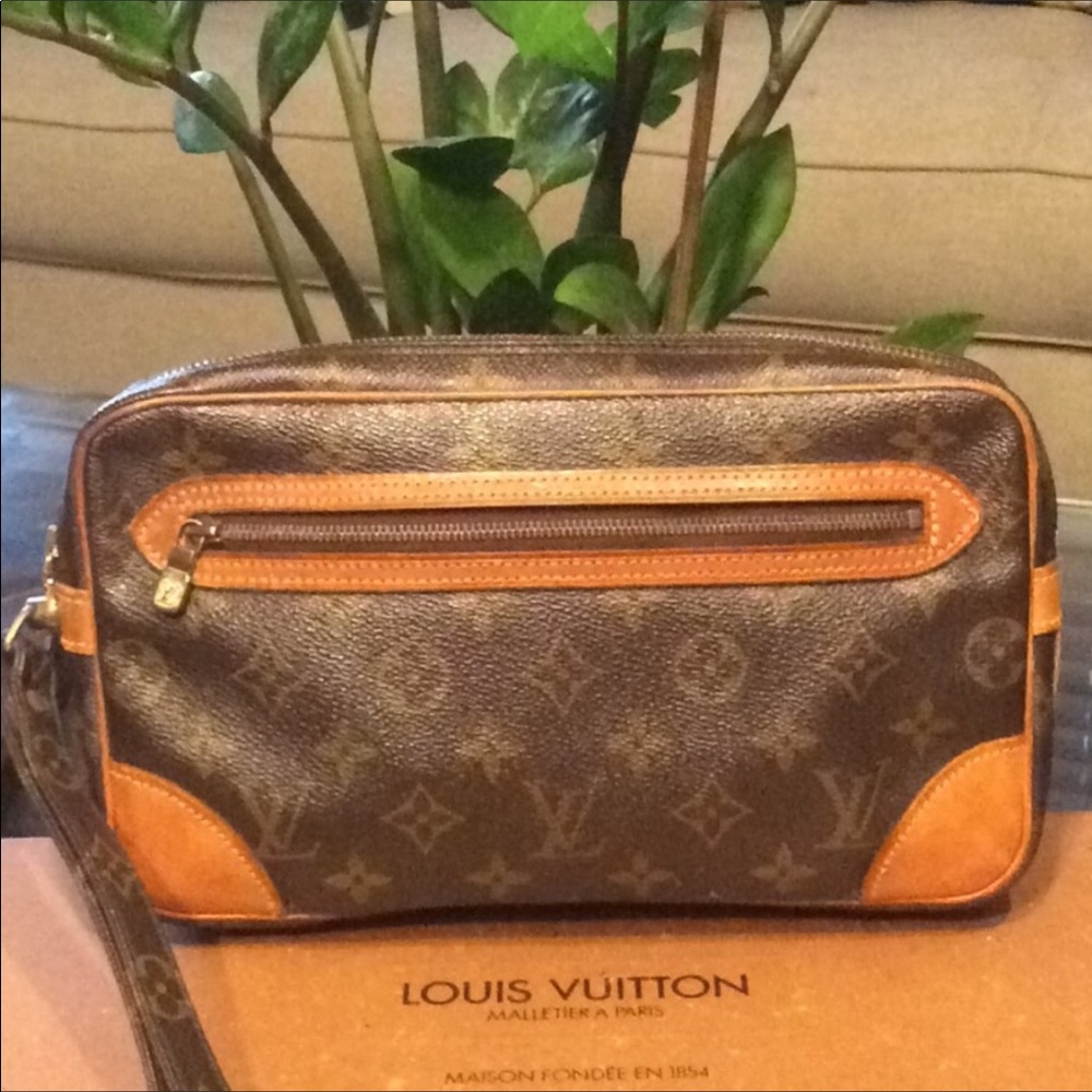 💯 Louis Vuitton MARLEY clutch cosmetic bag